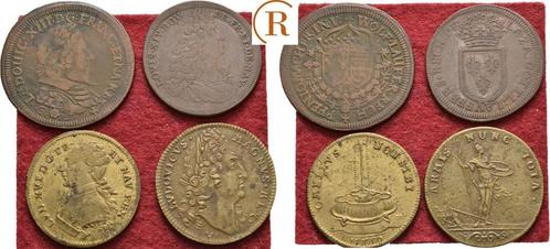 Rechenpfennig Lot 4 Stueck Frankreich:, Timbres & Monnaies, Pièces & Médailles, Envoi