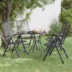 vidaXL Tuinstoelen inklapbaar 4 st metaalgaas, Verzenden, Nieuw