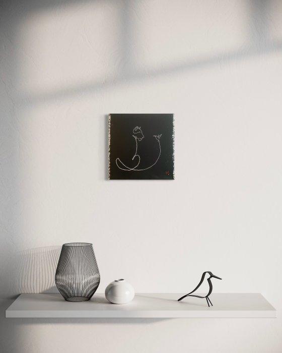 Airiau Léa - Borduurwerk - 30 cm - 30 cm - LOT toiles, Antiek en Kunst, Kunst | Designobjecten