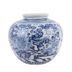 Fine Asianliving Vase Chinois Bleu Blanc Porcelaine Chinois