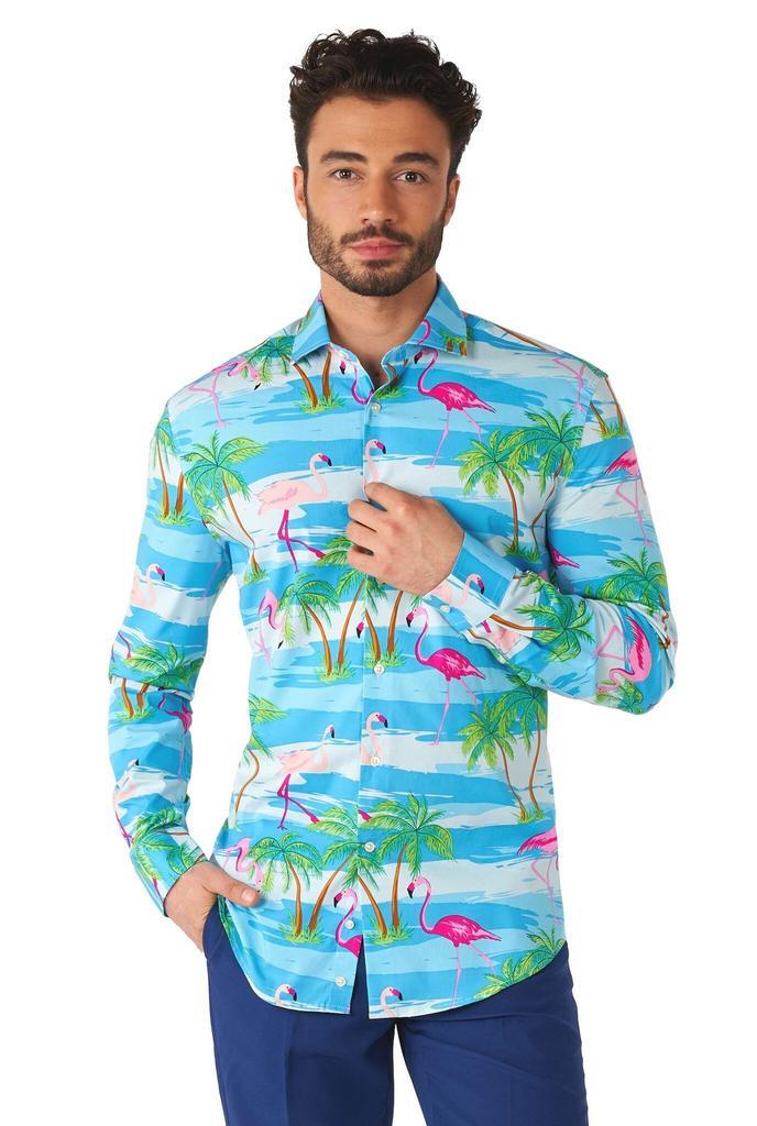 Hawaii Flamingo Overhemd Heren OppoSuits, Kinderen en Baby's, Carnavalskleding en Verkleedspullen, Nieuw, Verzenden