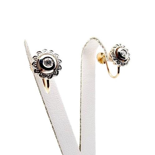 Oorbellen - 18 karaat Geel goud, Witgoud Diamant, Handtassen en Accessoires, Oorbellen