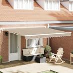 vidaXL Handmatige Uittrekbare Luifel Beige 400x300 cm, Verzenden, Nieuw