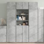vidaXL Opbergkast 70x42,5x225 cm bewerkt hout betongrijs, Verzenden, Nieuw
