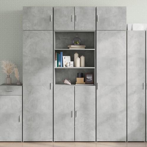 vidaXL Opbergkast 70x42,5x225 cm bewerkt hout betongrijs, Huis en Inrichting, Kasten | Dressoirs, Nieuw, Verzenden