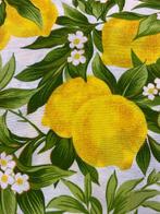 Vrolijk en kleurrijk Siciliaans geweven stof met witte