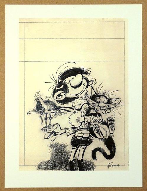 Franquin, André - 1 Offset Print - Gaston - Le cas Lagaffe -, Boeken, Strips | Comics