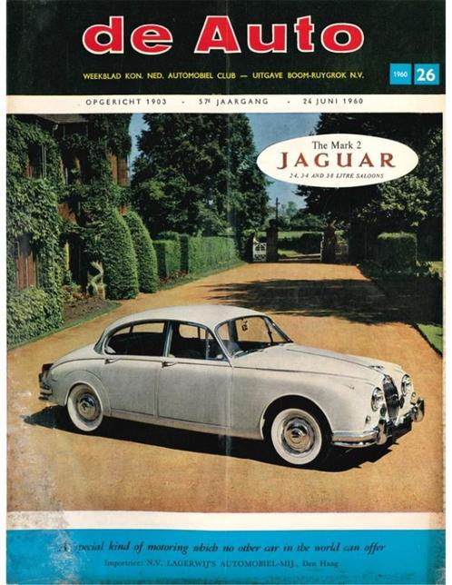 1960 DE AUTO MAGAZINE 26 NEDERLANDS, Boeken, Auto's | Folders en Tijdschriften