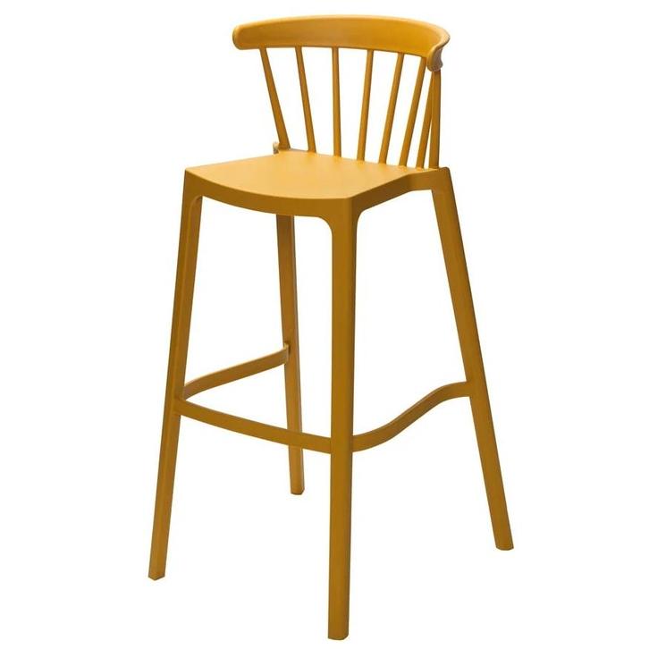 Barkruk | WINDSON | Okergeel | Kunststof | Outdoor |, Zakelijke goederen, Horeca | Keukenapparatuur, Nieuw in verpakking, Verzenden