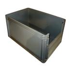 Magazijnbak 600x400x320 mm Met Luik/Klep Grijs Gebruikt, Ophalen of Verzenden