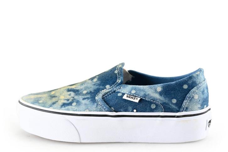 Vans Instappers in maat 38 Blauw | 5% extra korting, Kleding | Dames, Schoenen, Blauw, Zo goed als nieuw, Instappers, Verzenden