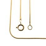 Gouden slangenschakel ketting | 45 cm (slangenketting), Handtassen en Accessoires, Kettingen, Ophalen of Verzenden, Gebruikt, Overige kleuren