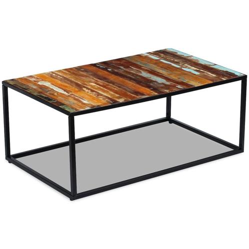 vidaXL Salontafel 100x60x40 cm massief gerecycled hout, Huis en Inrichting, Tafels | Salontafels, Nieuw, Verzenden
