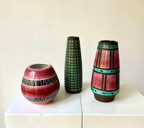 VEB Haldensleben & Strehla - Vaas - Keramiek - Drie vazen, Antiek en Kunst, Kunst | Designobjecten