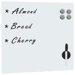 vidaXL Magneetbord voor aan de wand 60x60 cm glas, Verzenden, Nieuw in verpakking