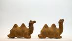 Oud Chinees, Tang-dynastie Terracotta Zeldzaam paar rustende, Verzamelen