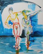 Joanna Glazer (1963) - Nureyev in Scarlet and Margot Fonteyn, Antiek en Kunst, Kunst | Schilderijen | Modern