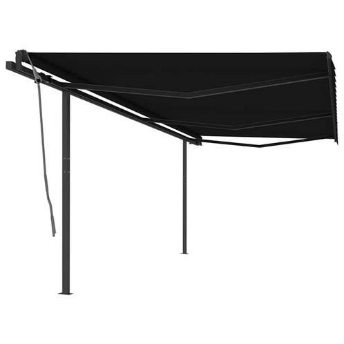 vidaXL Luifel handmatig uittrekbaar met palen 6x3 m, Tuin en Terras, Zonneschermen, Nieuw, Verzenden