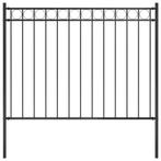 vidaXL Tuinhek staal 1,81x1 m zwart, Tuin en Terras, Tuinhekken en Hekwerk, Verzenden, Nieuw