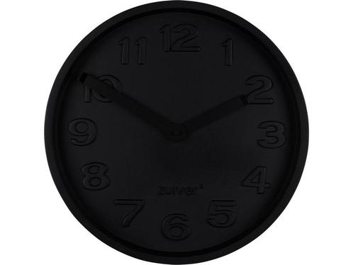 Zuiver Concrete Time Klok Zwart, Huis en Inrichting, Woonaccessoires | Klokken, Nieuw, Verzenden