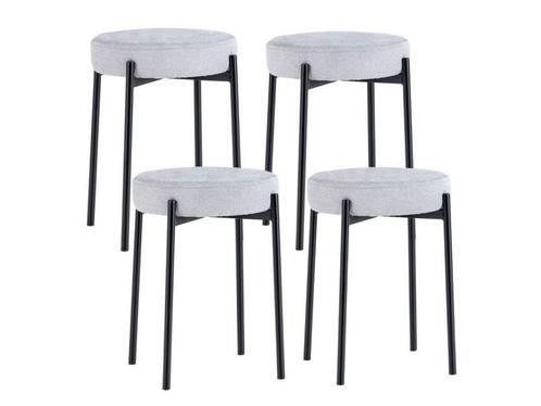Set van 4 Gestoffeerde Eetkamerstoelen – Stapelbaar met, Huis en Inrichting, Woonaccessoires | Overige, Nieuw, Verzenden