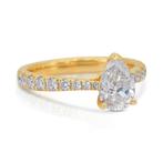 Ring - 18 karaat Geel goud - 1.17ct. tw. Diamant, Nieuw