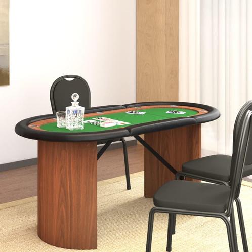 vidaXL Table de poker 10 joueurs Vert 160x80x75 cm, Maison & Meubles, Tables | Tables d'appoint, Neuf, Envoi