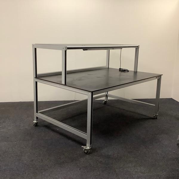 adiform CED Aluminium werktafel met opbouw, (hxbxd), Huis en Inrichting, Tafels | Eettafels, Gebruikt