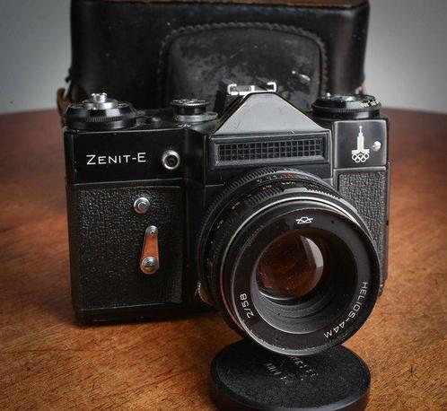 Zenit E noir  JO Moscou 80  + KMZ Helios-44M  2/58 mm avec, Audio, Tv en Foto, Fotocamera's Analoog