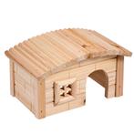 knaagdieren houten lodge koepeldak 27x17x15cm, Nieuw