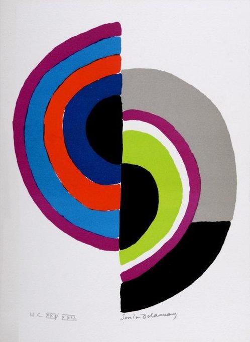 Sonia Delaunay (1885-1979) - Petite composition -, Antiek en Kunst, Antiek | Overige Antiek