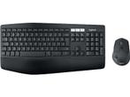 Logitech - Draadloos toetsenbord + muis - Azerty - Zwart, Computers en Software, Toetsenborden, Verzenden, Logitech, Draadloos