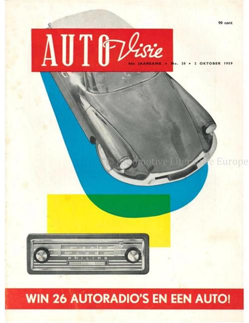 1959 AUTOVISIE MAGAZINE 20 NEDERLANDS, Livres, Autos | Brochures & Magazines