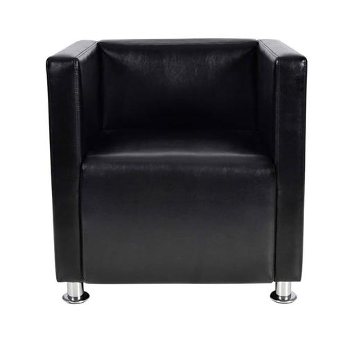 Zwarte Fauteuil Kubus | Retour Deal | Comfortabel & Stijlvol, Huis en Inrichting, Fauteuils, 50 tot 75 cm, Minder dan 75 cm, Nieuw