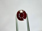 Zonder minimumprijs - 1 pcs Rood Robijn - 6.48 ct - Lotus, Handtassen en Accessoires, Edelstenen, Nieuw