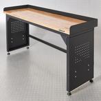 Datona Werkbank PRO - eiken werkblad - 200 cm - zwart -, Doe-het-zelf en Bouw, Ophalen of Verzenden, Nieuw