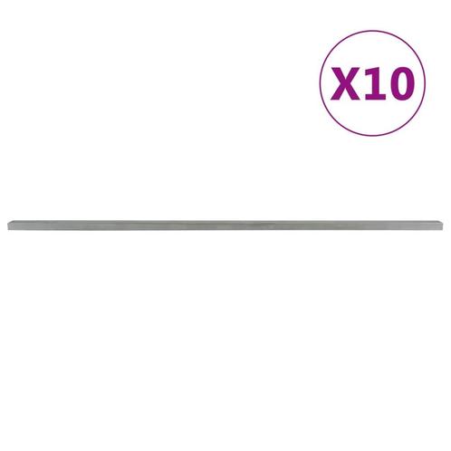 vidaXL Schuttingpalen 10 st 220 cm staal zilverkleurig, Jardin & Terrasse, Poteaux, Poutres & Planches, Envoi