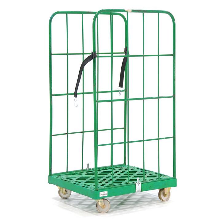 Gebruikte 2-Heks rolcontainer insteekhekken + 2 nylon, Doe-het-zelf en Bouw, Transportwagens, Gebruikt, Ophalen of Verzenden