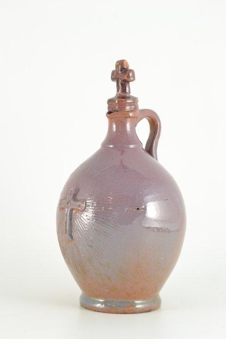 Kruik - Terracotta - Geglazuurd religieuze oliekruikje - 24, Antiquités & Art, Art | Art non-occidental