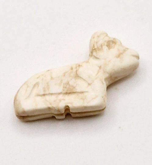 Bactrien Jaspe blanc Talisman en perles de mouton couché XXS, Antiek en Kunst, Antiek | Overige Antiek