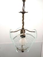 Plafondlamp - Koper, Glas - Hanglantaarn, Antiek en Kunst