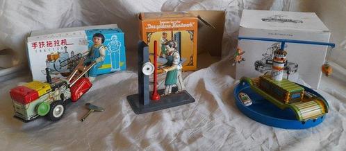 Arnold - Blikken speelgoed - 3x blikken speelgoed figuren, Antiek en Kunst, Antiek | Speelgoed