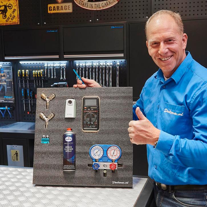 Datona Schuimmat voor gereedschapswagen gelaagd met mesje -, Doe-het-zelf en Bouw, Gereedschapskisten, Ophalen of Verzenden