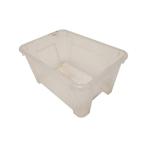 Nestbare Stapelbak 280x190x140 mm transparant pp gebruikt, Ophalen of Verzenden