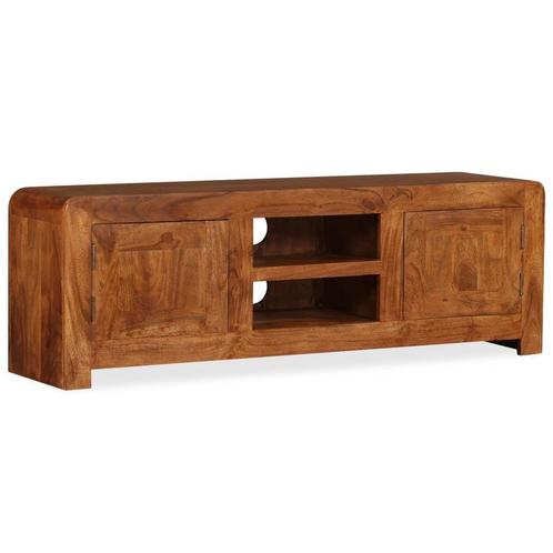 vidaXL Tv-meubel 120x30x40 cm massief hout met, Maison & Meubles, Armoires | Mobilier de télévision, Envoi