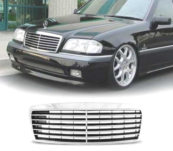 CALANDRE MERCEDES W202 93-00 CHROMÉ, Auto-onderdelen, Carrosserie, Verzenden