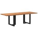 vidaXL Eettafel rechthoekig 240x90x74 cm massief eikenhout, Huis en Inrichting, Tafels | Eettafels, Verzenden, Nieuw