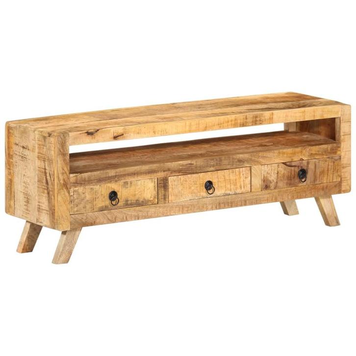 vidaXL Tv-meubel 110x30x40 cm massief mangohout, Huis en Inrichting, Kasten |Televisiemeubels, Nieuw, Verzenden