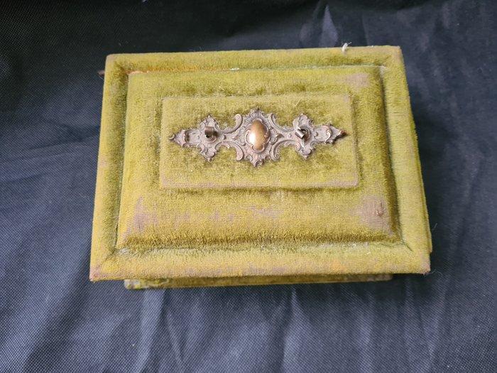 Sieradendoos (2) - Velours - Antieke juwelendozen, Antiek en Kunst, Curiosa en Brocante