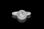 Ring - 14 karaat Witgoud - 2.39ct. tw. Diamant (Lab-grown) -, Handtassen en Accessoires, Ringen, Nieuw